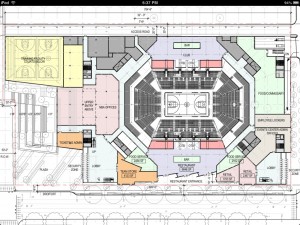 Arena design, looking down. From January 22, 2026 design review 3